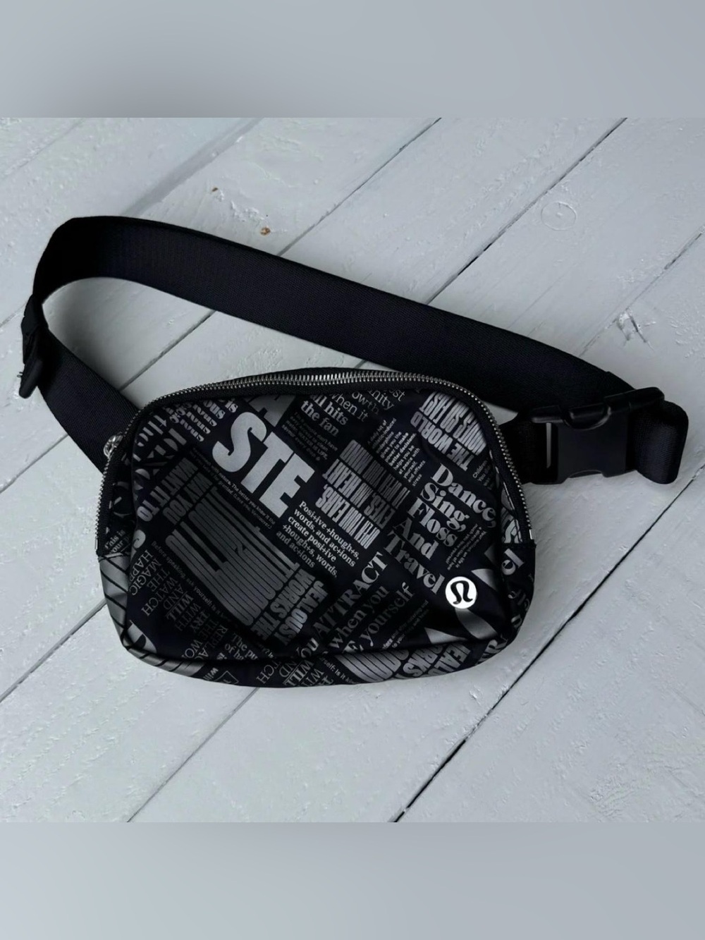 lululemon athletica Black Graphic Waist Bag